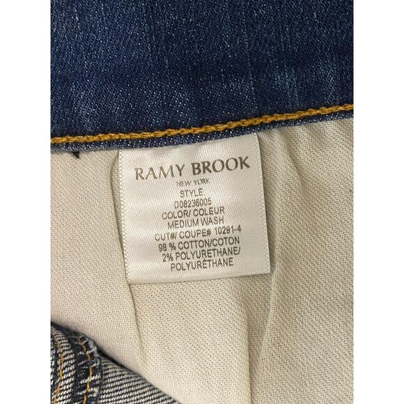 Ramy Brook Madalyn Denim Maxi Skirt US 29 Blue Jean Front Slit Western Preppy - Picture 8 of 12